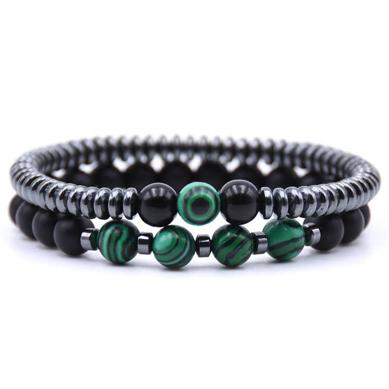 Men'S Yoga Accessories - Stylish 2Pcs Men Bracelet Set Natural