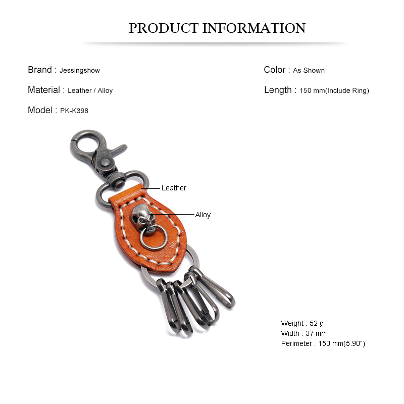Jessingshow Leather KeyChain H - Men Accessories Pk recension och pris
