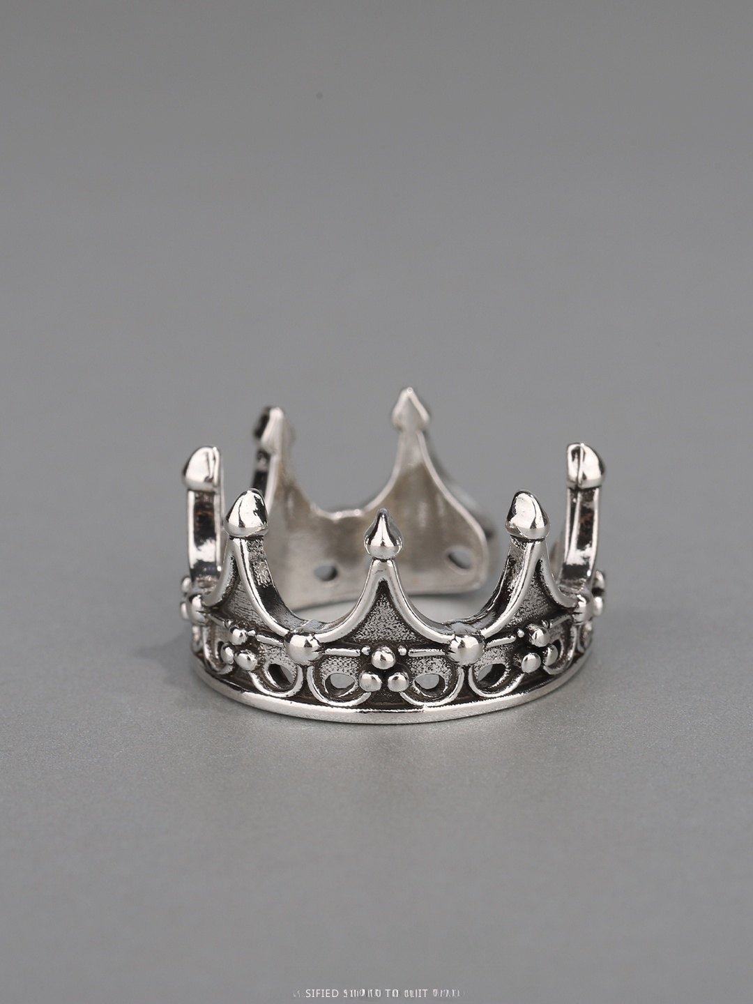 Gothic Crown Ring Adjustable O - Men Accessories Ring recension och pris