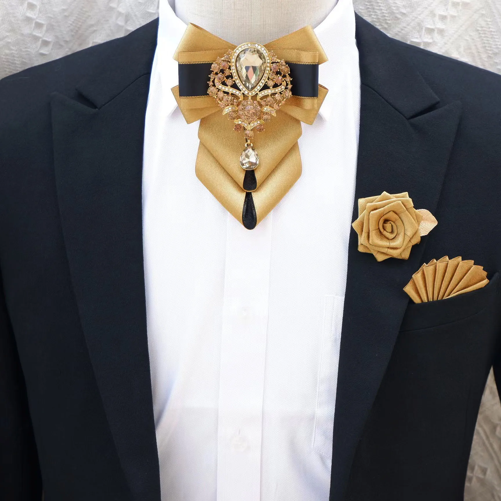 Luxury Rhinestone Bow Tie Broo - Men'S Accessories High End recension och pris