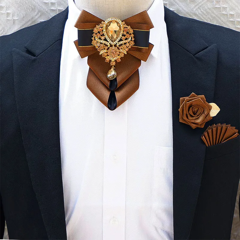 Luxury Rhinestone Bow Tie Broo - Men'S Accessories High End recension och pris