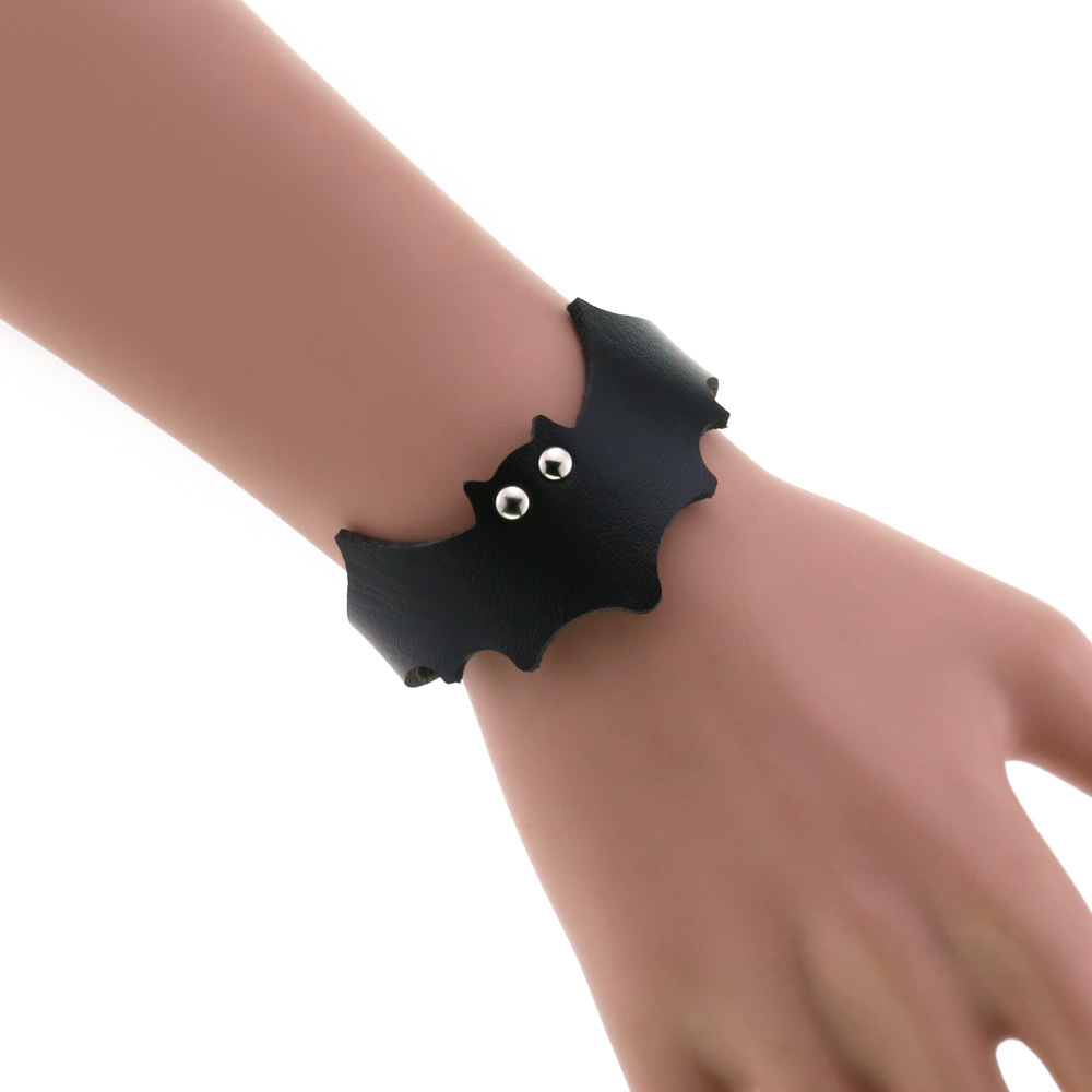 Punk Black Bat PU Leather Brac - Men'S Accessories Trends 2025 recension och pris