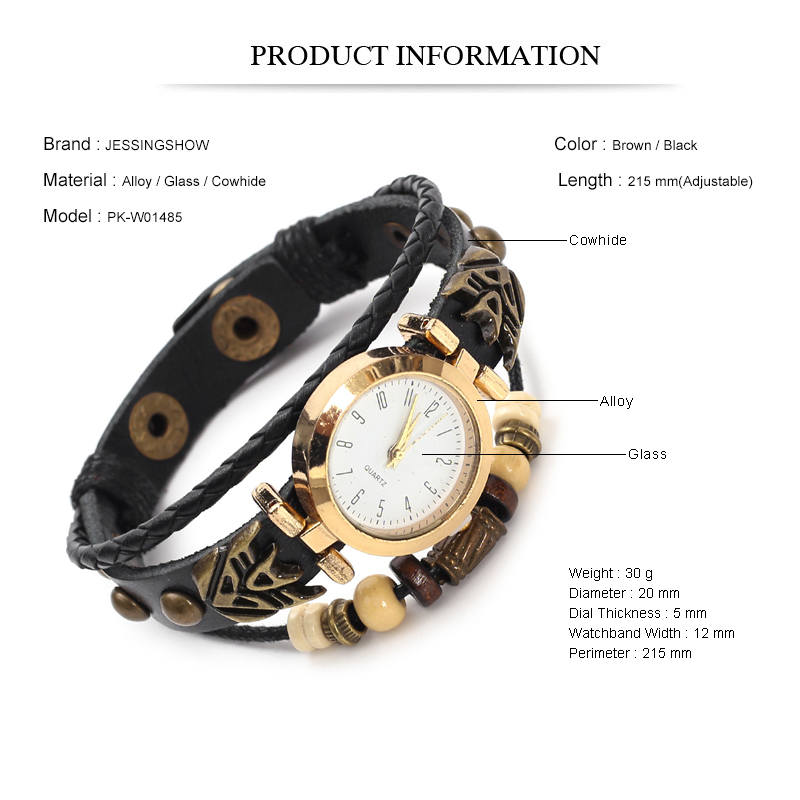 Vintage Leather Quartz Watch H - Men Accessories Pk recension och pris