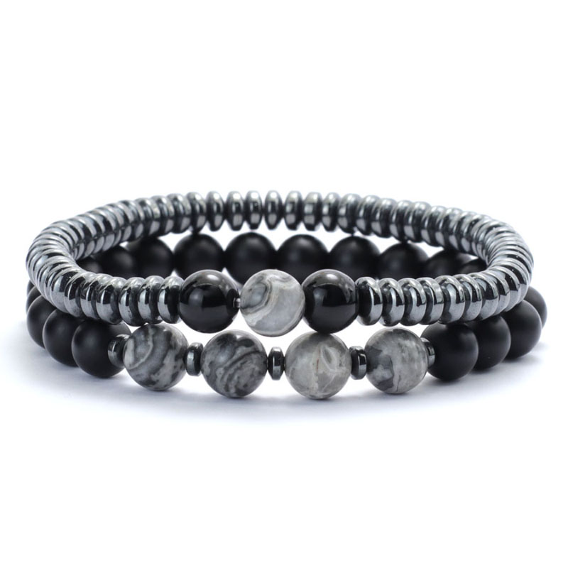 Stylish 2Pcs Men Bracelet Set  - Men'S Yoga Accessories recension och pris