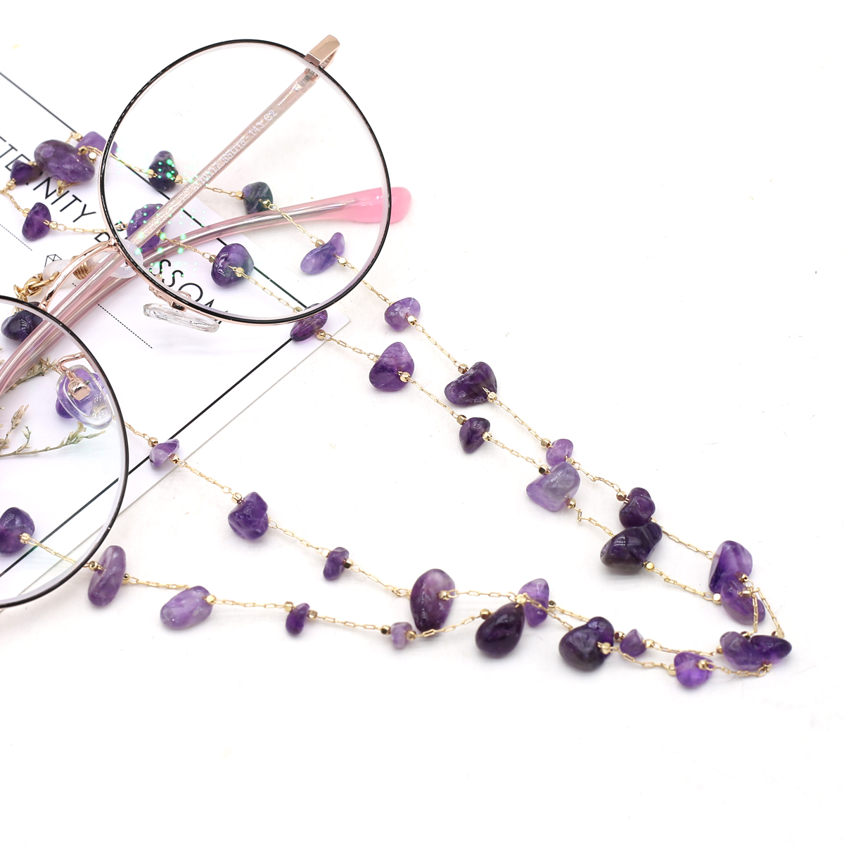 Natural Amethyst Stone Beaded  - Men'S Accessories Chain recension och pris