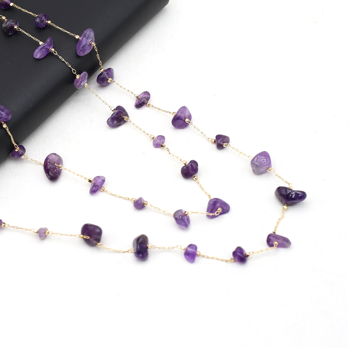 Natural Amethyst Stone Beaded  - Men'S Accessories Chain recension och pris