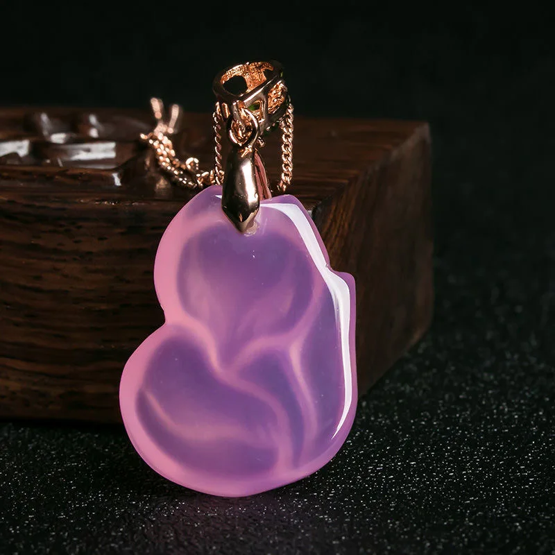 Natural Purple Agate Fox Penda - Men'S Accessories Chain recension och pris