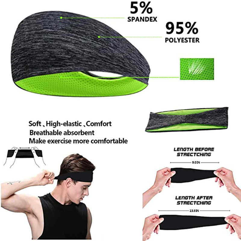 3PCS Sweatband for Men Women E - Men'S Yoga Accessories recension och pris