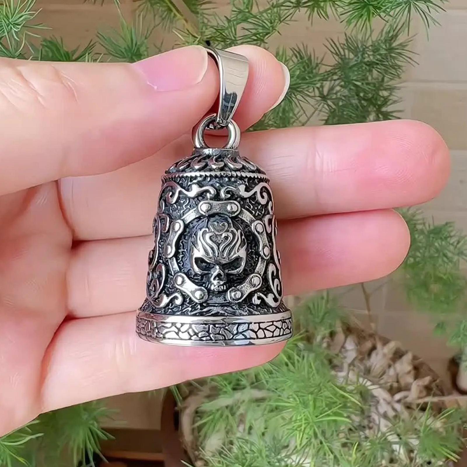 Skull Bell Charm Motorcycle Be - Men'S Accessories Chain recension och pris