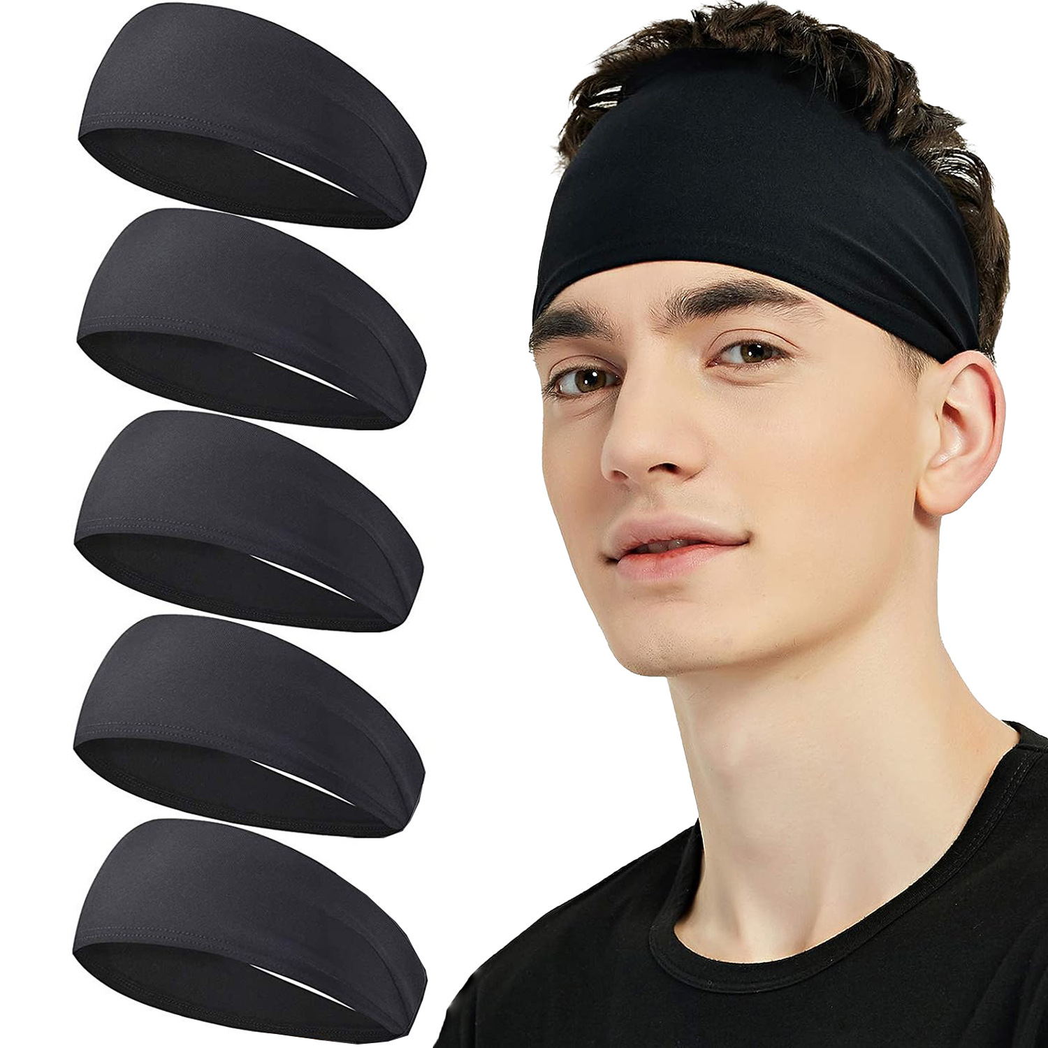 Sweatband for Men Women Elasti - Men'S Yoga Accessories recension och pris