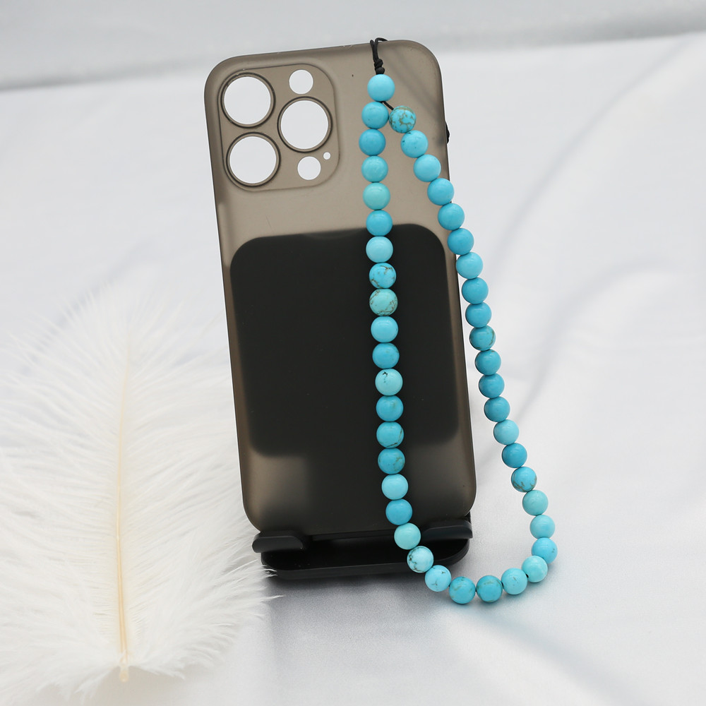 8MM Blue Turquoise Beaded Mobi - Men'S Accessories Chain recension och pris