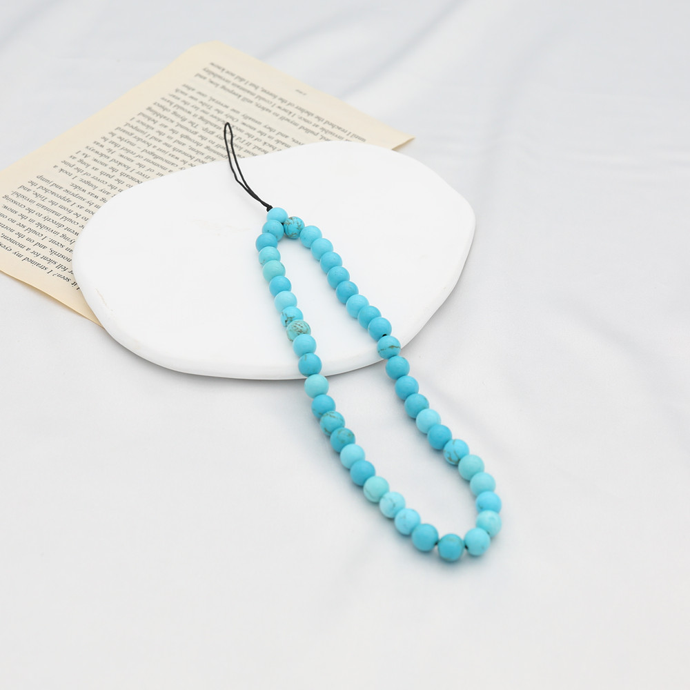 8MM Blue Turquoise Beaded Mobi - Men'S Accessories Chain recension och pris