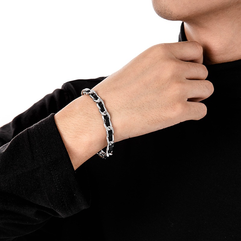 Trendy Titanium Steel Leather  - Men'S Accessories High End recension och pris