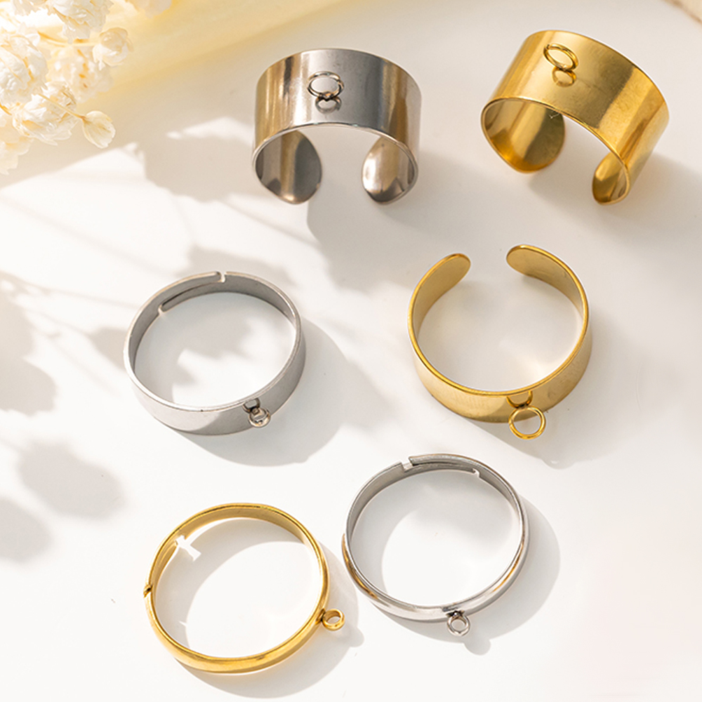 5pcs/Lot Stainless Steel Gold  - Men Accessories Ring recension och pris