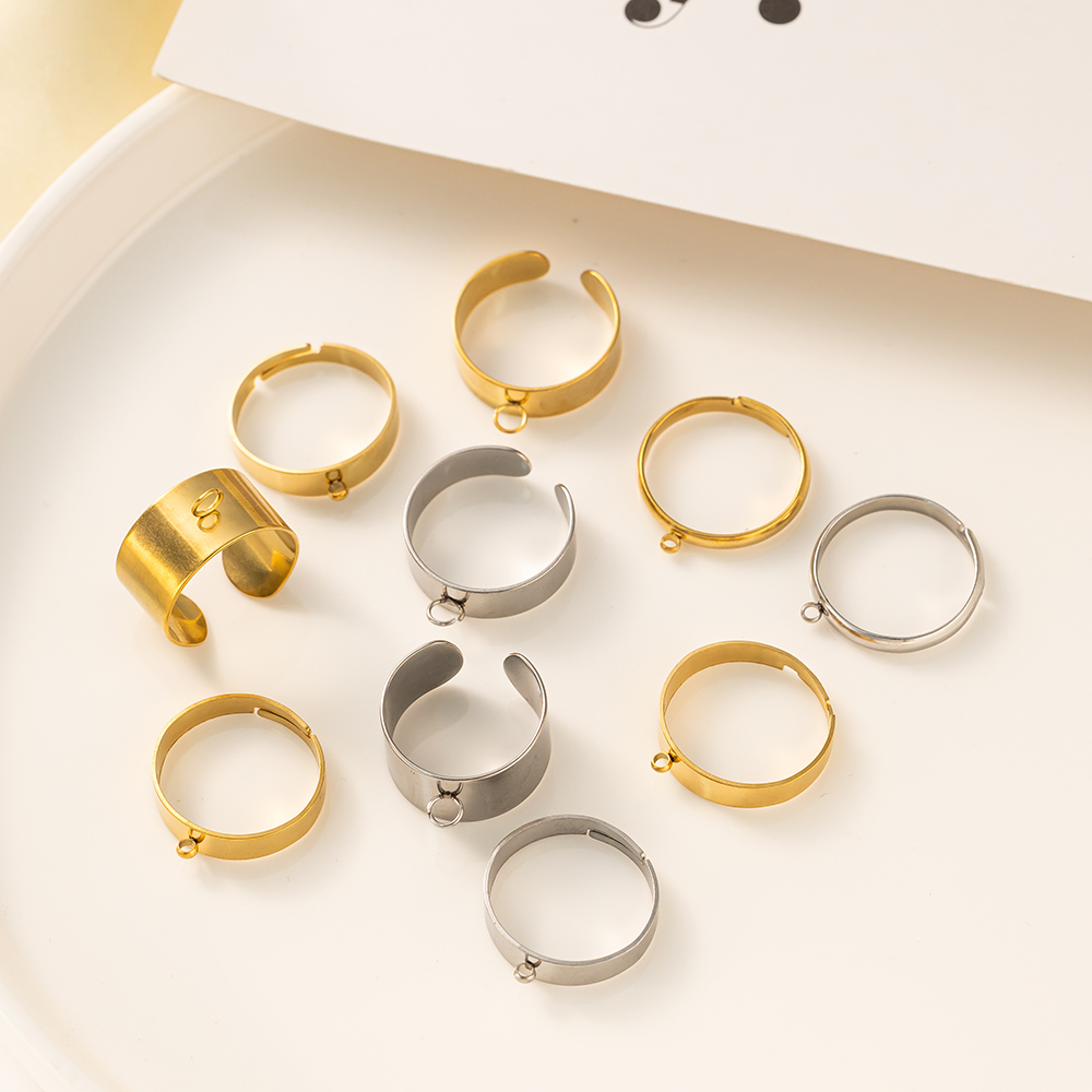 5pcs/Lot Stainless Steel Gold  - Men Accessories Ring recension och pris