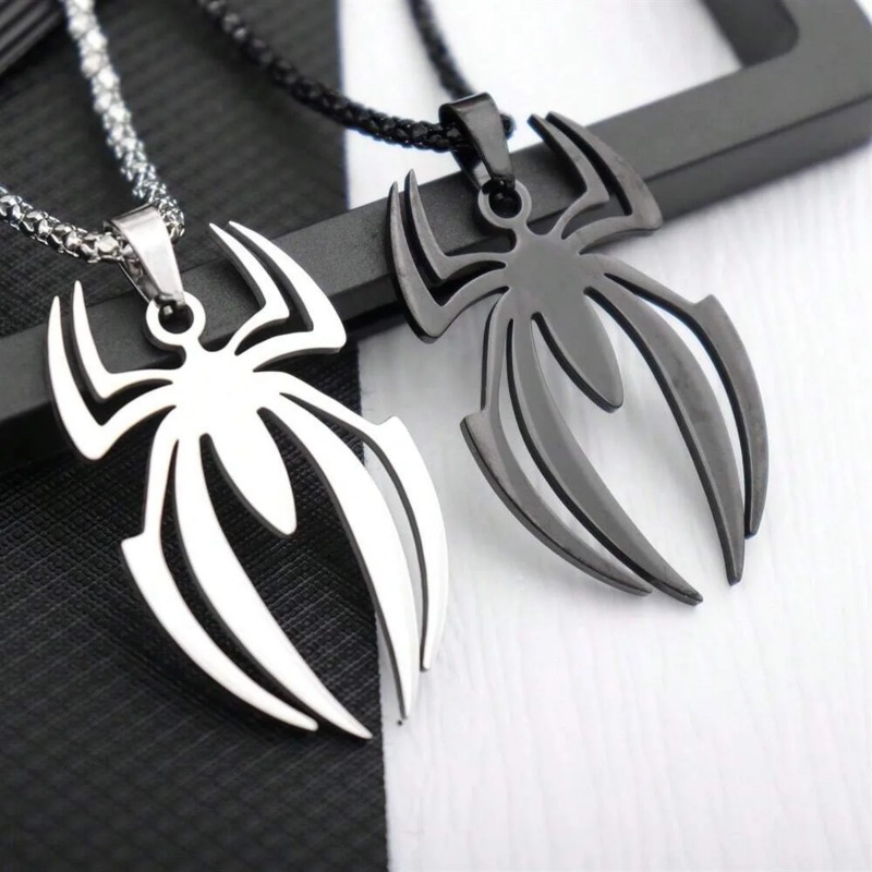 Gothic Spider Shape Necklace S - Men'S Accessories Chain recension och pris