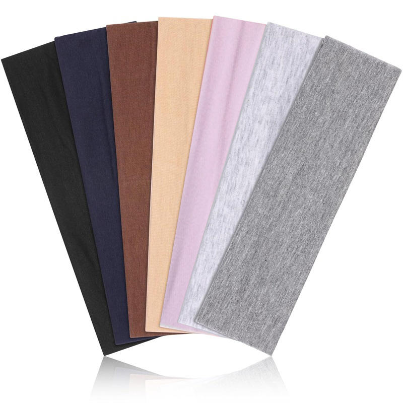 7Pcs Solid Elastic Hair Bands  - Men'S Yoga Accessories recension och pris