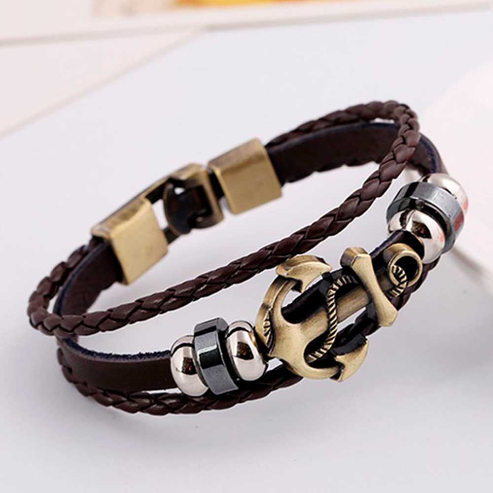 Multi Layered Vintage Leather  - Men Accessories Pk recension och pris